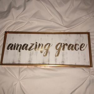 hanging amazing grace wall sign/decor